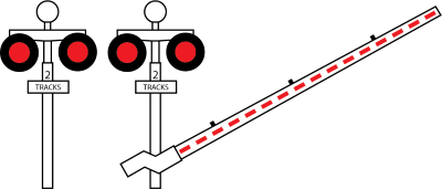 If The Red Lights Continue To Flash At A Railway Level Crossing