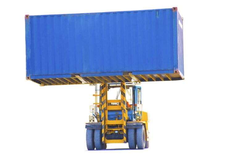 What size forklift do you need to lift a shipping container?